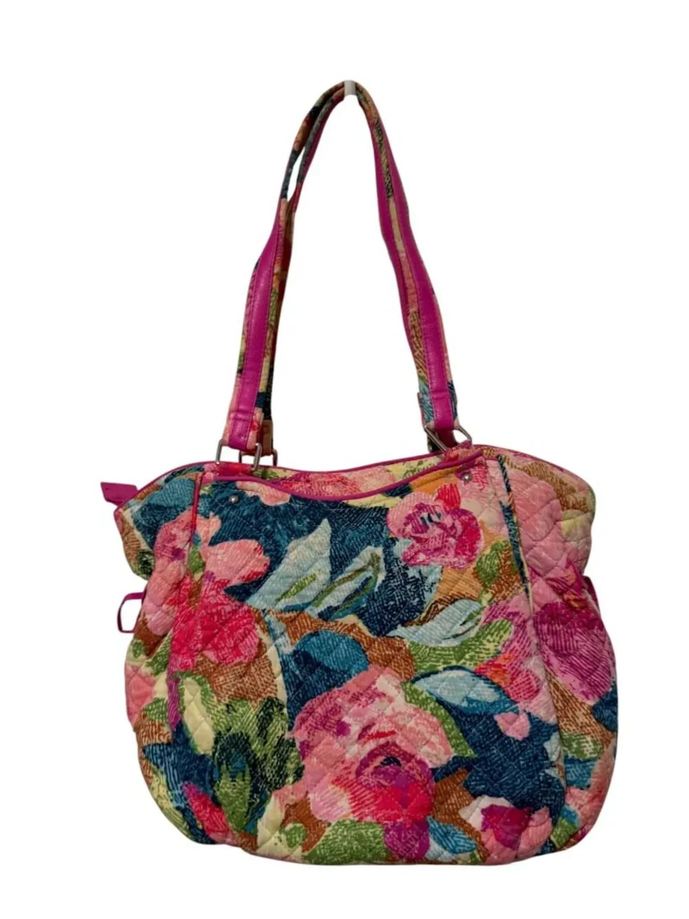 Vera Bradley Retired Super Bloom Glenna Satchel Shoulder Bag Purse - Picture 6 of 16